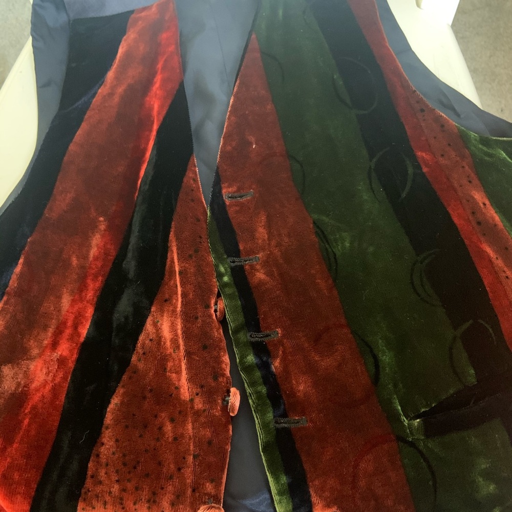 Vintage Georgina Von Etzdorf Silk Waistcoat 1990